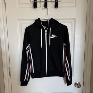 Nike Black and Red Hoodie